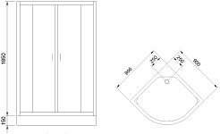 Royal Bath Душевой уголок RB90HK-T-BL 90х90х200 – фотография-5